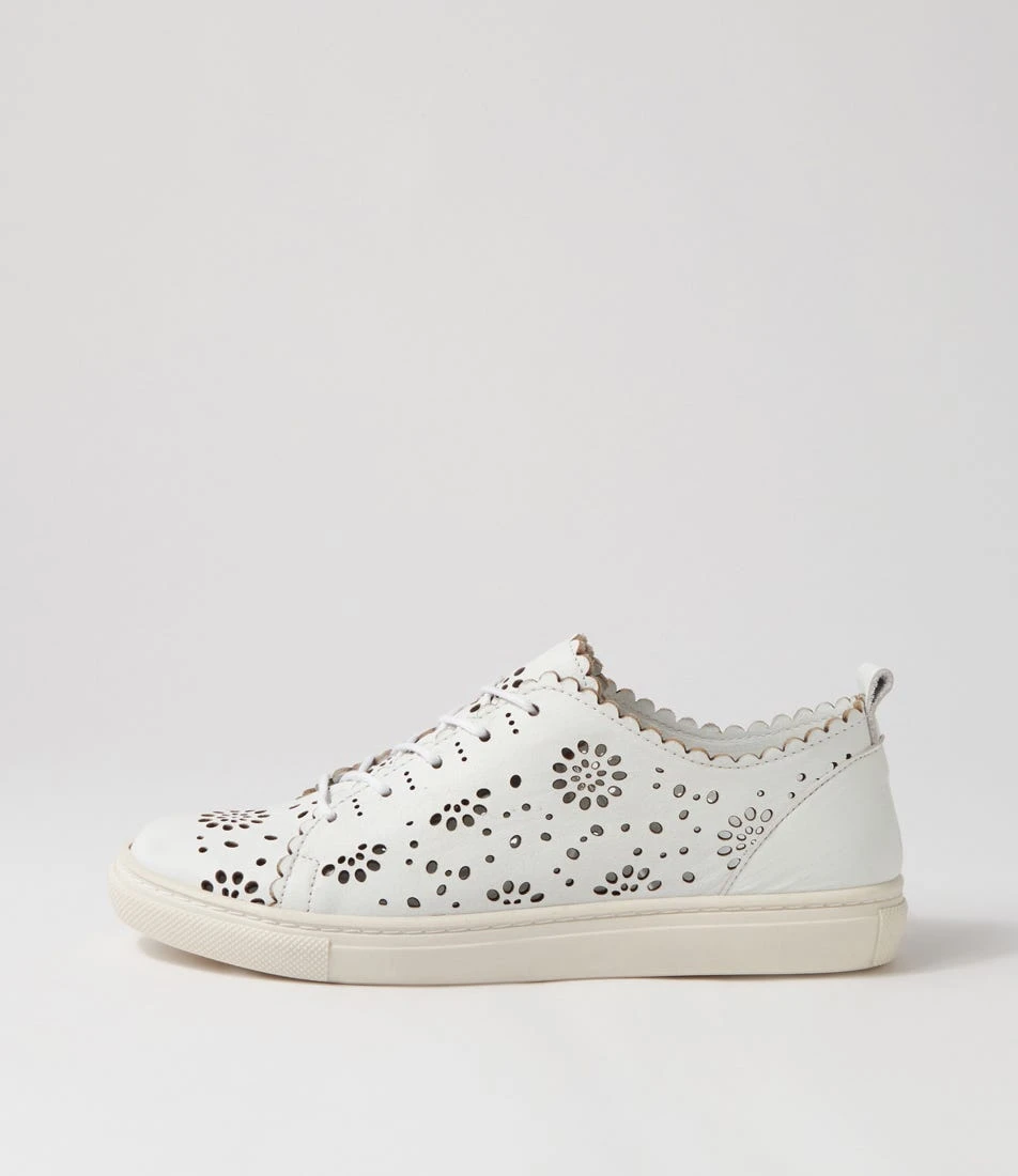 Sabrina White Leather Sneakers 3 Sabrina White Leather Sneakers