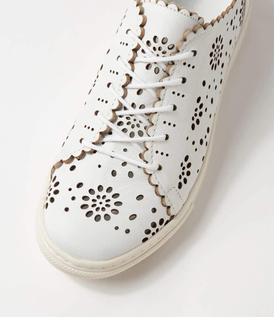 Sabrina White Leather Sneakers 6 Sabrina White Leather Sneakers - Image 4