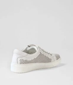 Tenty White Leather Sneakers -Lynx Shoes Shop DF12723WHILE 4