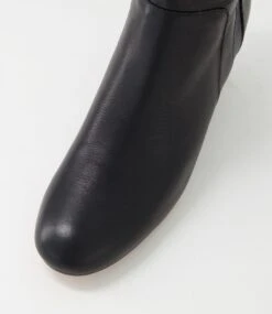 Livia Black Leather Ankle Boots -Lynx Shoes Shop DF12735B66LE 5