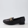 Tucker Black Gold Leather Flat Shoes 2 Tucker Black Gold Leather Flat Shoes -Lynx Shoes Shop DF12738BALLE 2