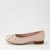 Tess Dark Nude Leather Flat Shoes -Lynx Shoes Shop DF12739NJDLE 2