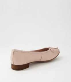 Tess Dark Nude Leather Flat Shoes -Lynx Shoes Shop DF12739NJDLE 4