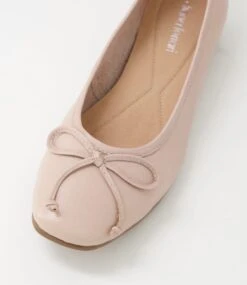 Tess Dark Nude Leather Flat Shoes -Lynx Shoes Shop DF12739NJDLE 5
