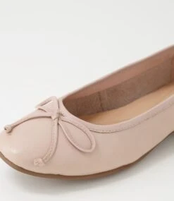 Tess Dark Nude Leather Flat Shoes -Lynx Shoes Shop DF12739NJDLE 6