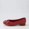 Tess Burgundy Leather Flat Shoes -Lynx Shoes Shop DF12739R14LE 2