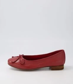 Tess Burgundy Leather Flat Shoes