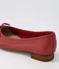 Tess Burgundy Leather Flat Shoes -Lynx Shoes Shop DF12739R14LE 6