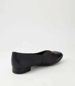 Tannah Black Leather Flat Shoes -Lynx Shoes Shop DF12740BLALE 4