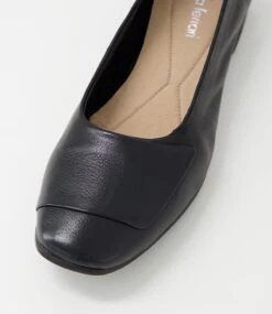 Tannah Black Leather Flat Shoes -Lynx Shoes Shop DF12740BLALE 5