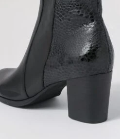 Dannii Black Multi Ankle Boots 11 Dannii Black Multi Ankle Boots -Lynx Shoes Shop DF12747BLAHG 6