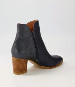Dannii Blue Multi Ankle Boots -Lynx Shoes Shop DF12747BLUHG 4