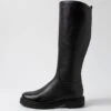 Melbs Black Leather Knee High Boots -Lynx Shoes Shop DF12752B66LE 2