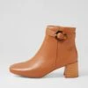Cadeo Dark Tan Leather Ankle Boots -Lynx Shoes Shop DF12758TGHLE 2
