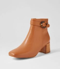 Cadeo Dark Tan Leather Ankle Boots -Lynx Shoes Shop DF12758TGHLE 3