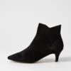 Cammi Black Suede Ankle Boots 1 Cammi Black Suede Ankle Boots -Lynx Shoes Shop DF12760BLASU 2