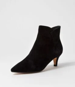 Cammi Black Suede Ankle Boots 8 Cammi Black Suede Ankle Boots -Lynx Shoes Shop DF12760BLASU 3