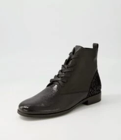 Frans Black Mix Ankle Boots 8 Frans Black Mix Ankle Boots -Lynx Shoes Shop DF12766BLAEX 3