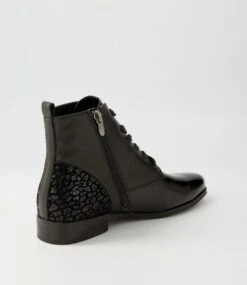 Frans Black Mix Ankle Boots 9 Frans Black Mix Ankle Boots -Lynx Shoes Shop DF12766BLAEX 4