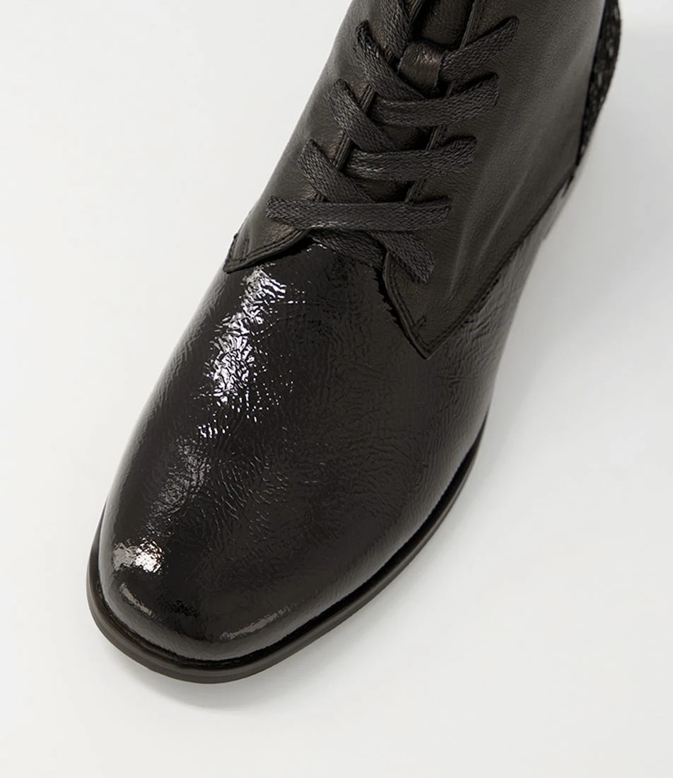 Frans Black Mix Ankle Boots 6 Frans Black Mix Ankle Boots - Image 4