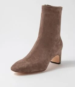Sarski Light Taupe Stretch Microsuede Ankle Boots 8 Sarski Light Taupe Stretch Microsuede Ankle Boots -Lynx Shoes Shop DF12770NJLFT 3
