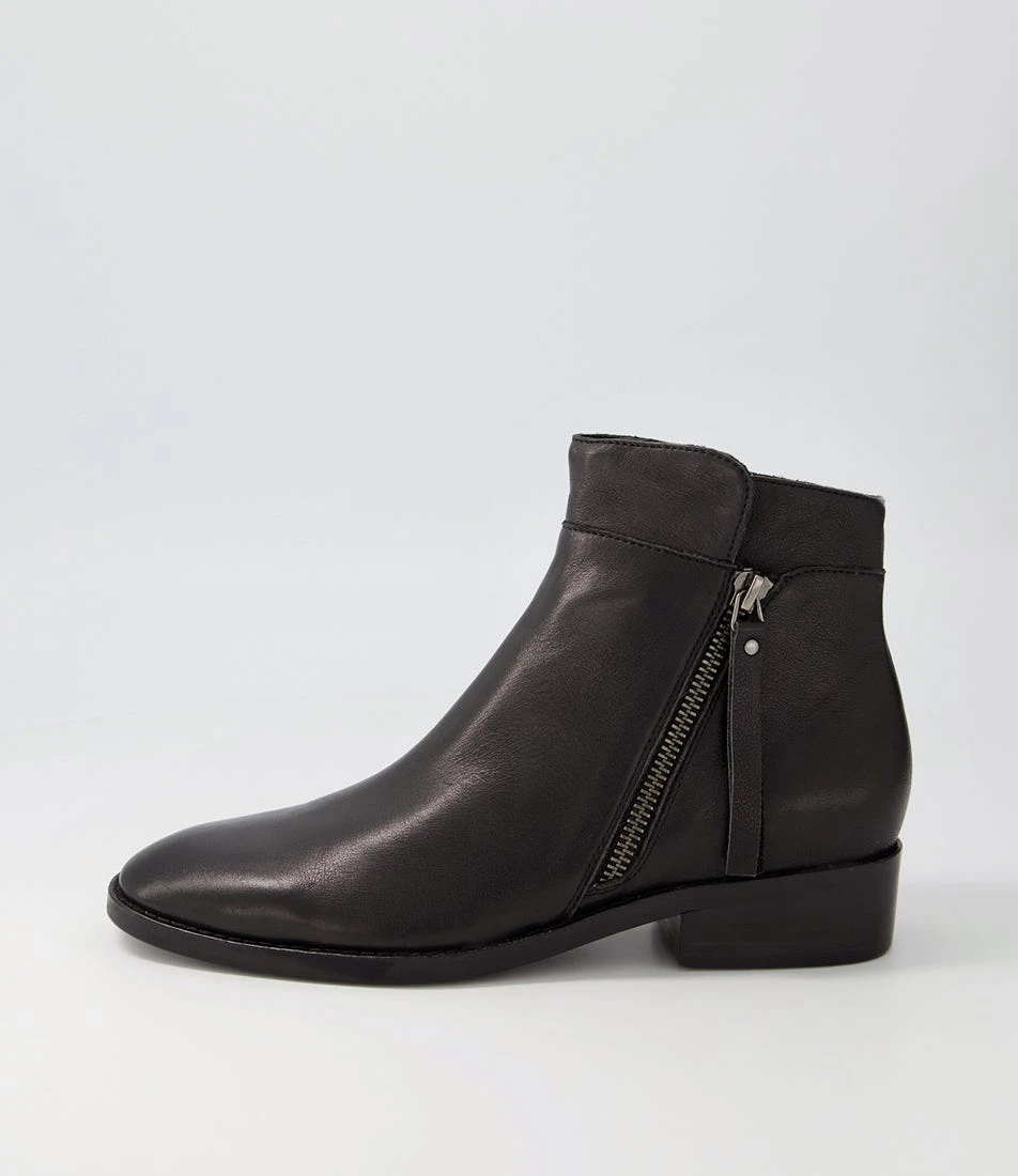 Bridy Black Leather Ankle Boots 3 Bridy Black Leather Ankle Boots