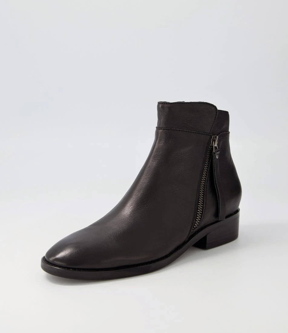 Bridy Black Leather Ankle Boots 4 Bridy Black Leather Ankle Boots - Image 2