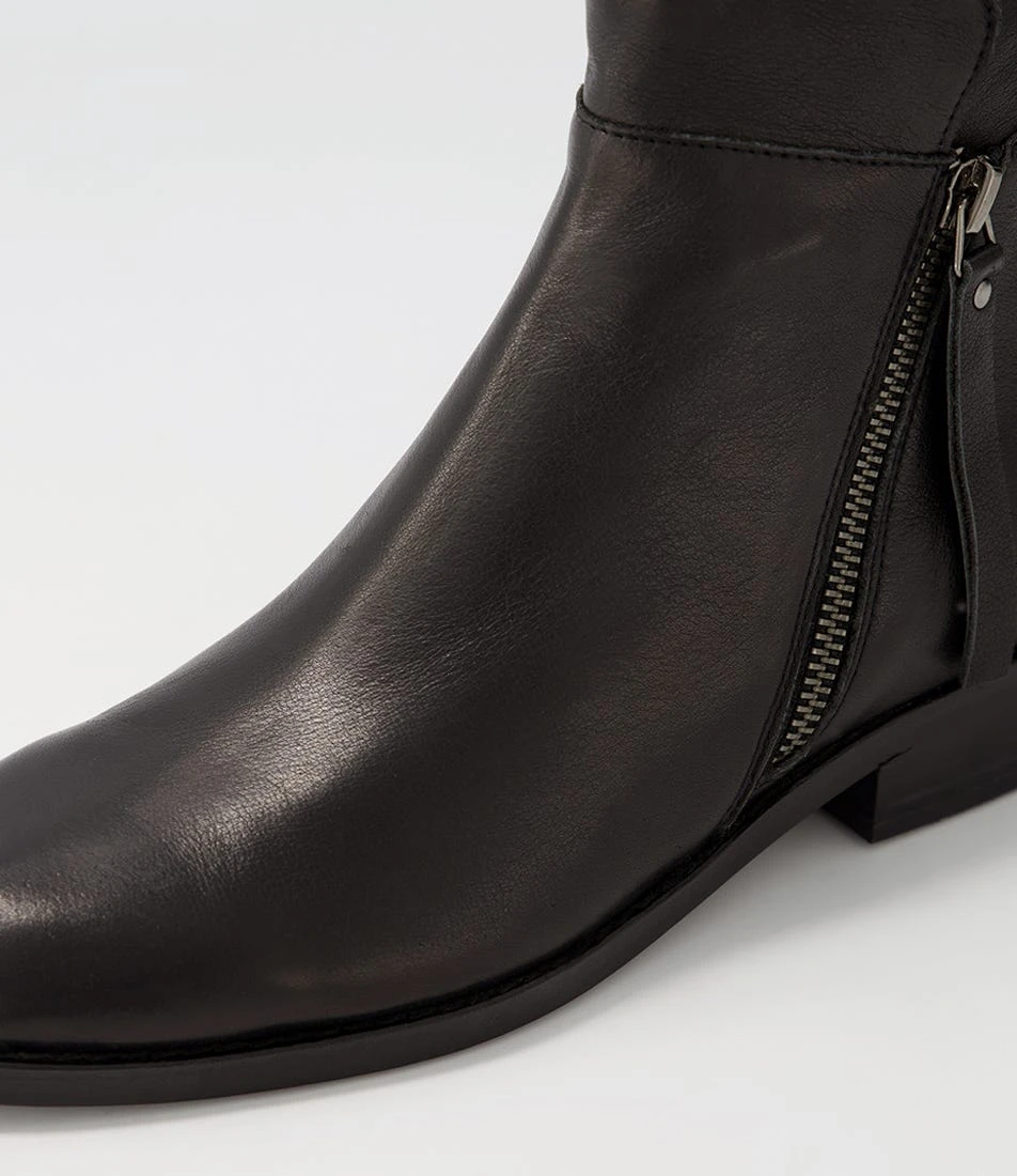 Bridy Black Leather Ankle Boots 7 Bridy Black Leather Ankle Boots - Image 5