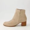 Bendigo Taupe Natural Heel Leather Ankle Boots -Lynx Shoes Shop DF12781KFTLE 2