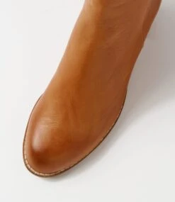 Bendigo Dark Tan Natural Heel Leather Ankle Boots -Lynx Shoes Shop DF12781TGHLE 5