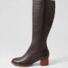 Benii Choc Natural Heel Leather Knee High Boots 2 Benii Choc Natural Heel Leather Knee High Boots -Lynx Shoes Shop DF12783EMULE 2