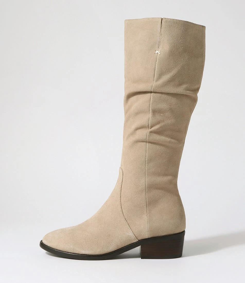 Gladlii Taupe Suede Knee High Boots 3 Gladlii Taupe Suede Knee High Boots