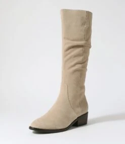 Gladlii Taupe Suede Knee High Boots 8 Gladlii Taupe Suede Knee High Boots -Lynx Shoes Shop DF12789NGVSU 3