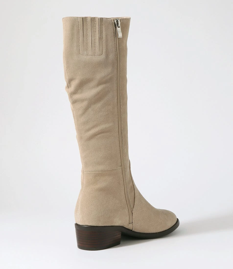 Gladlii Taupe Suede Knee High Boots 5 Gladlii Taupe Suede Knee High Boots - Image 3