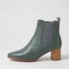 Larry Denim Natural Heel Leather Ankle Boots -Lynx Shoes Shop DF12792JHQLE 2