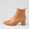 Larry Tan Natural Heel Leather Ankle Boots -Lynx Shoes Shop DF12792T78LE 2