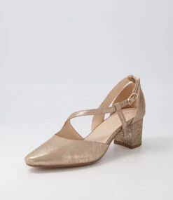 Luis Champagne Mix Heels -Lynx Shoes Shop DF12794N74EX 3