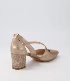 Luis Champagne Mix Heels -Lynx Shoes Shop DF12794N74EX 4