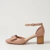Layla Cafe Natural Heel Leather Heels