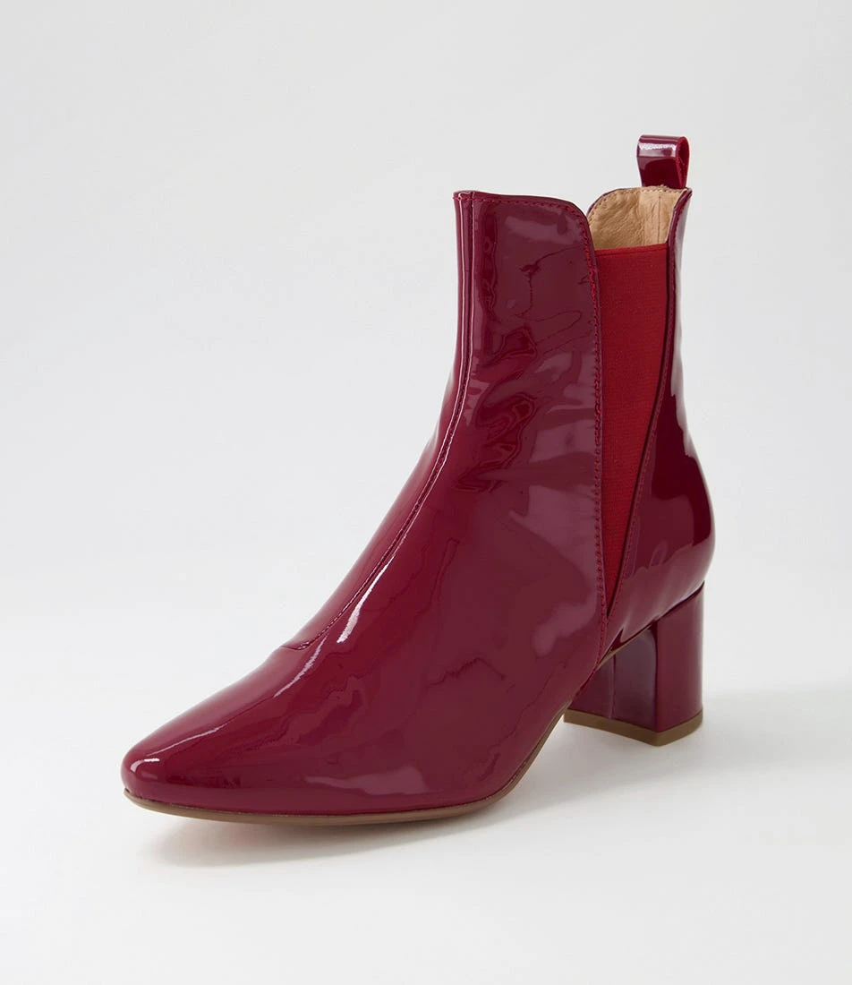 Larlot Cherry Patent Leather Ankle Boots 4 Larlot Cherry Patent Leather Ankle Boots - Image 2
