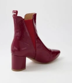 Larlot Cherry Patent Leather Ankle Boots 9 Larlot Cherry Patent Leather Ankle Boots -Lynx Shoes Shop DF12800R20PL 4