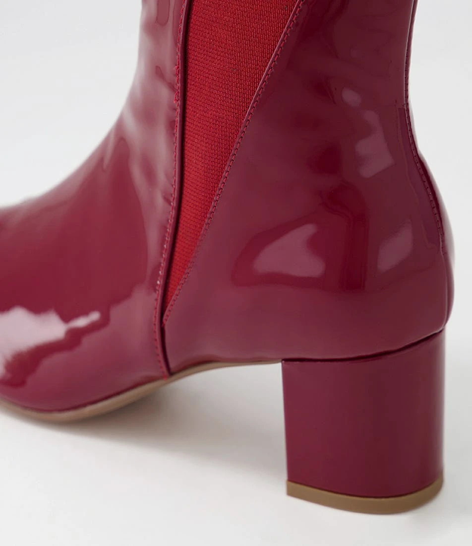 Larlot Cherry Patent Leather Ankle Boots 7 Larlot Cherry Patent Leather Ankle Boots - Image 5
