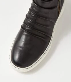 Saulina Black White Leather Ankle Boots 10 Saulina Black White Leather Ankle Boots -Lynx Shoes Shop DF12812BDCLE 5