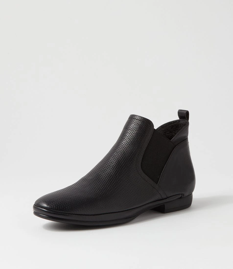 Orush Black Leather Ankle Boots 4 Orush Black Leather Ankle Boots - Image 2