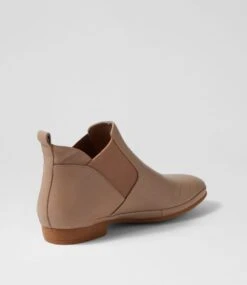 Orush Taupe Leather Ankle Boots -Lynx Shoes Shop DF12814NGVLE 4