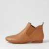 Orush Dark Tan Leather Ankle Boots 2 Orush Dark Tan Leather Ankle Boots -Lynx Shoes Shop DF12814TAOLE 2