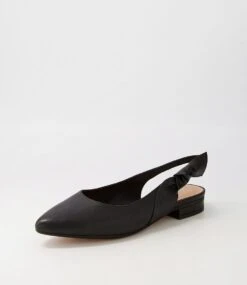 Daxton Black Leather Flat Shoes -Lynx Shoes Shop DF12816BLALE 3