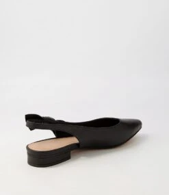 Daxton Black Leather Flat Shoes -Lynx Shoes Shop DF12816BLALE 4