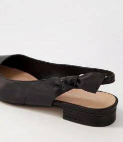 Daxton Black Leather Flat Shoes -Lynx Shoes Shop DF12816BLALE 6