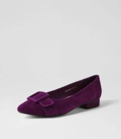 Delaney Purple Suede Flat Shoes -Lynx Shoes Shop DF12820PURSU 3